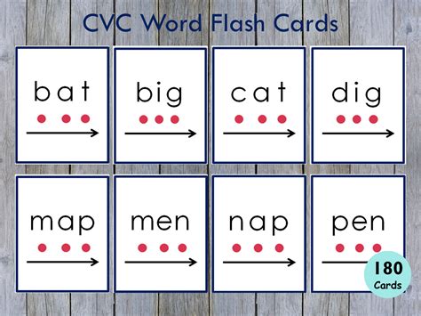 Cvc Words Flash Cards Printable Cvc Flashcards Learn To Etsy Australia