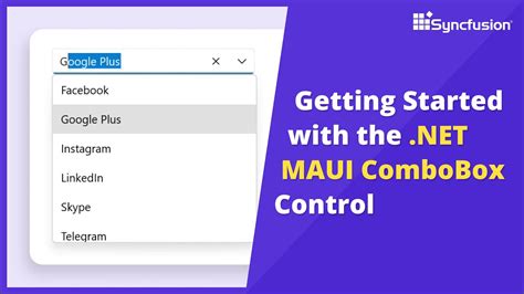 Getting Started With The Net Maui Combobox Control Youtube