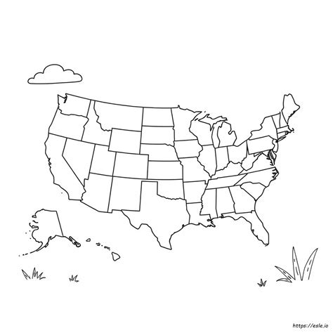 50 States Coloring Pages
