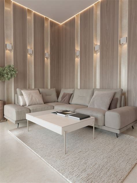 Living Room In A Nude Colors On Behance