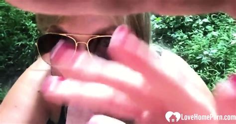 Outside Blowing Is The Brand New Experience For This Blonde Milf