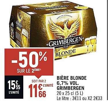 Promo Bière Blonde Vol Grimbergen chez Spar iCatalogue fr