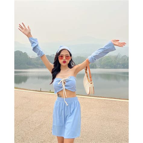 Chinchilla Bikini Set เซตบกนสดคม งาน 6 ชน สายฝอสดๆ Shopee Thailand