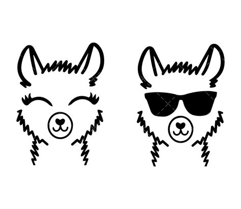 Llama Face Svg Png Pdf Llama Svg