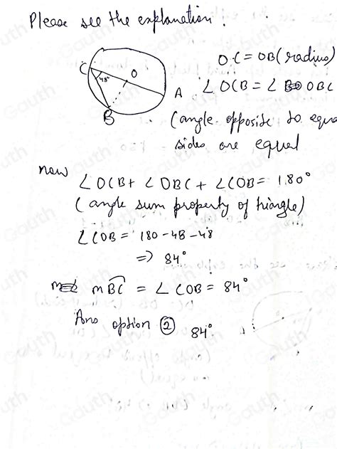 Solved In The Accompanying Diagram Of Circle O With Diameter