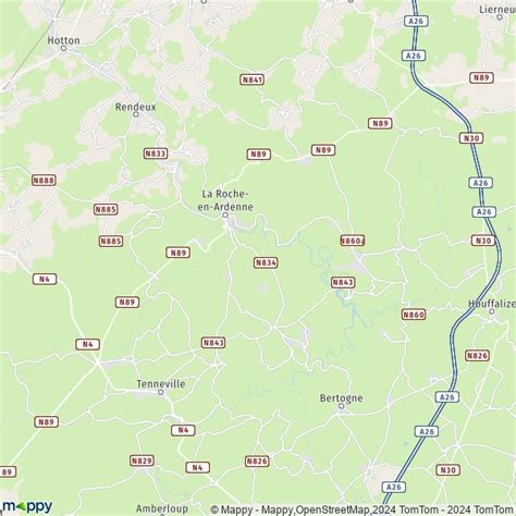 Plattegrond La Roche-en-Ardenne : kaart van La Roche-en-Ardenne (6980) en praktische info