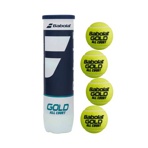 Bola De Tenis Preço - Bola de Tênis Babolat Gold All Court com 4 Unidades - Durabilidade e ...
