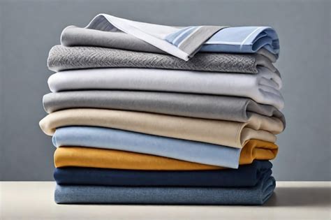 Premium Photo Stacked Clean Linen Laundry Room
