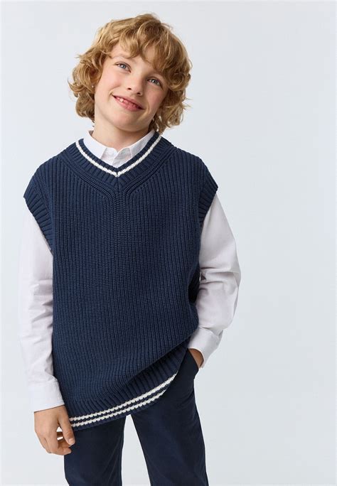 Жилет Sela School collection, цвет: синий, MP002XB06YDC — купить в ...