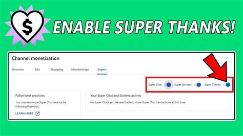 How To Enable Super Thanks Button On YouTube Videos YouTube