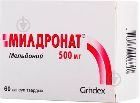ᐉ Милдронат по 500 мг №60 (10х6) капсулы 500 мг • Купить в Киеве ...