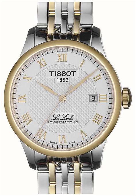 Tissot Le Locle Powermatic 80 Two Tone Stainless Steel Bracelet T0064072203301 First Class