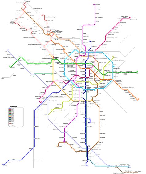 Urbanrailnet Asia China Chengdu Metro