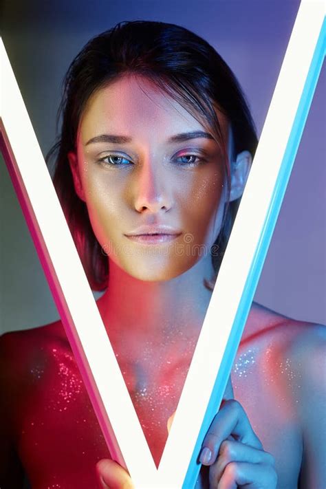 Neon Lights Blonde Woman Stock Photos Free Royalty Free Stock Photos From Dreamstime