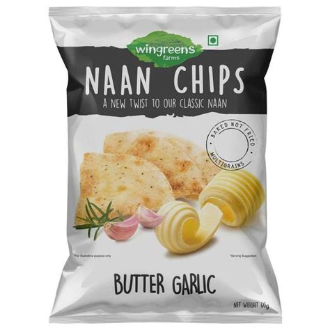 Wingreens Farms Butter Garlic Naan Chips 60 G Jiomart