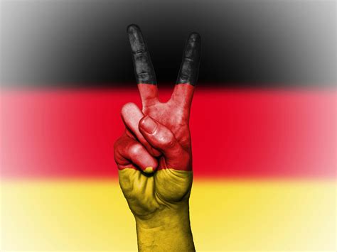 Flag of Germany With Peace SignFree Stock Photo