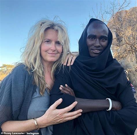 Penny Lancaster Wears Safari Print Bikini On Tanzania Holiday Daily Mail Online
