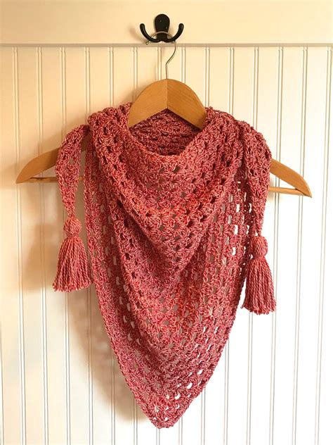 Handmade Crocheted Triangle Scarf Etsy Triangle Scarf Scarf Handmade