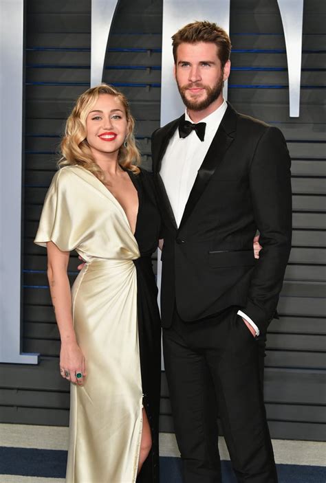 Miley Cyrus And Liam Hemsworth At The Oscars 2018 Popsugar Celebrity