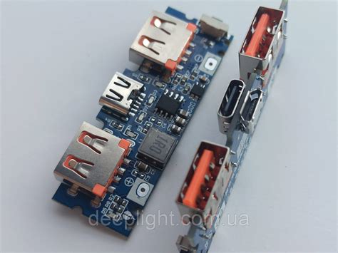 Плата контроллер Type C Повербанк USB 5V 1-2.4 A li ion аккумулятор ...