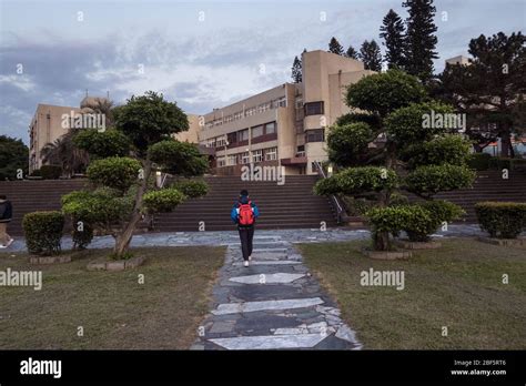 Hsinchu Taiwan April 11 2020 Student Walking Around Beautiful