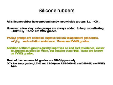 Silicone Rubbers