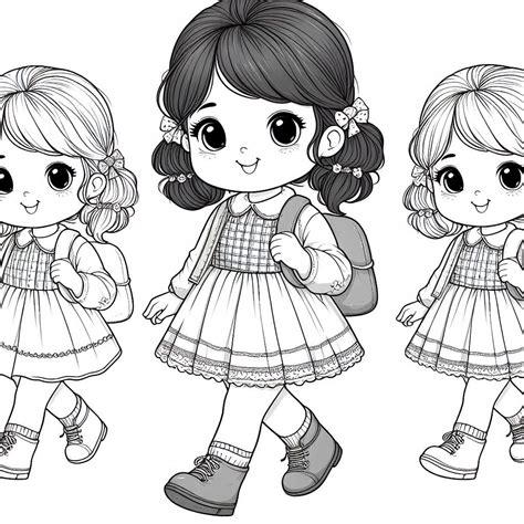 Menininhas Para Pintar - Desenhos de meninas para imprimir e pintar - Ver e Fazer