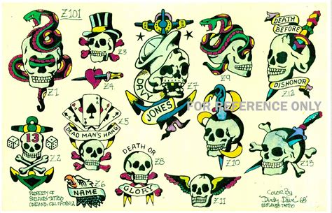 Traditional Skull Tattoo Flash