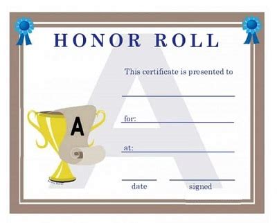 30+ Honor Roll Certificate Word Templates (Free Word & PDF) » Template ...