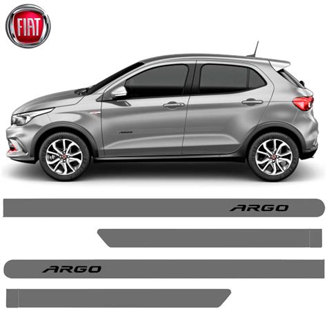 Jogo Friso Lateral Fiat Argo 2017 2018 Cinza Scandium R 85 99 Em