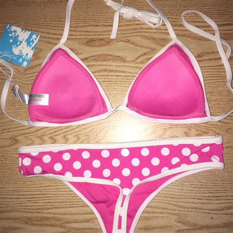 New 2pc Playboy Polka Dot Thong Bikini Sizes Depop