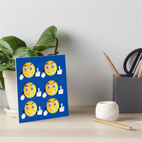 Fuck You Emoji Stickers Pack Art Board Print By Untagged Shop Redbubble