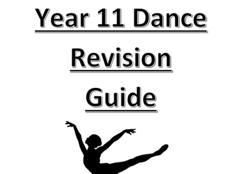 Aqa Gcse Dance Revision Task Booklet Teaching Resources