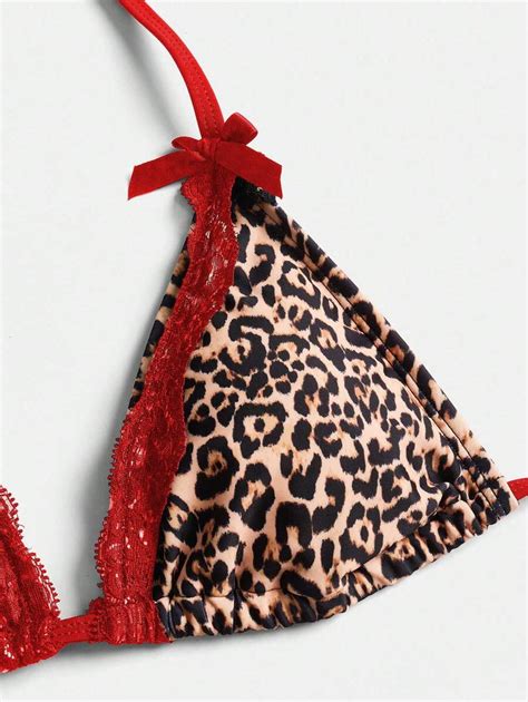 SHEIN Swim Mod 2025 Lace Bow Tie Sexy Cute Bikini Triangle Swimsuit Summer SHEIN USA