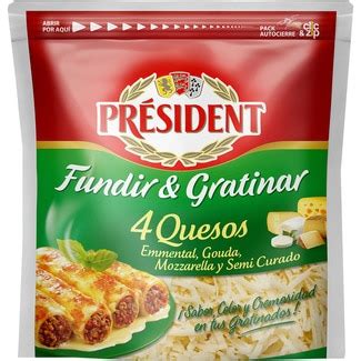 Queso francés rallado 4 quesos para fundir y gratinar bolsa 150 g