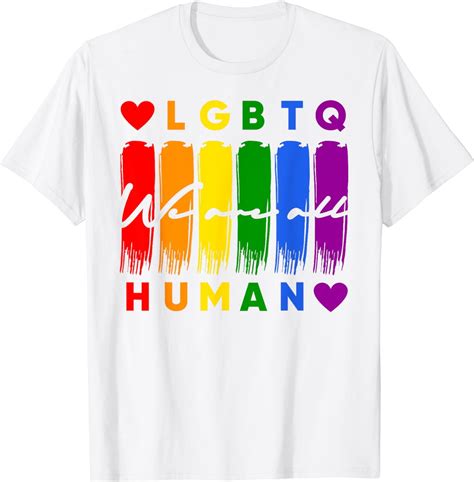 LGBTQ HUMAN Rainbow Love Is Love LGBT Gay Lesbian Pride T Shirt Walmart