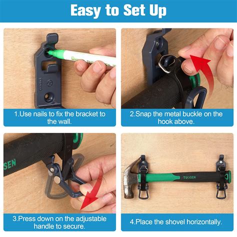 4 Pcs Shovel Mount For Roof Rack Metal Rubber Clamp