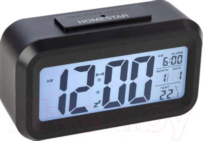 HomeStar HS-0110 / 104305 (черный) Настольные часы купить в Минске ...