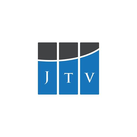 JTV letter logo design on WHITE background. JTV creative initials