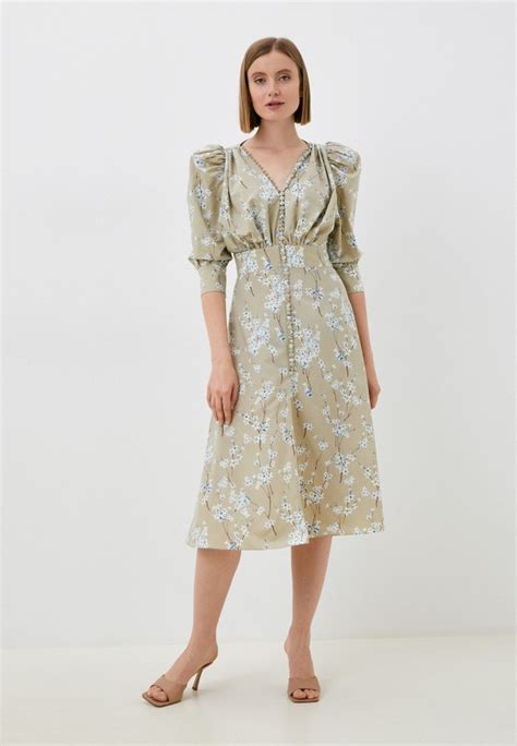 Платье Rich Naked Ilona trapeze midi dress цвет бежевый MP002XW16AIN купить в интернет