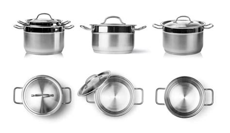 Premium Photo Stainless Steel Cooking Pot