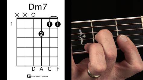 Dm7 Chord How To Play D Minor 7 On The Guitar Youtube