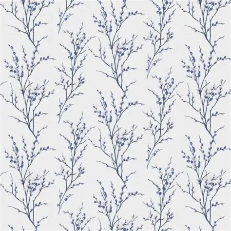Pussy Willow Wallpaper Off White MIdnight By Laura Ashley LRASHLY 113360