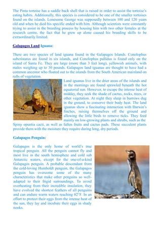 Endangered species of Galapagos | PDF