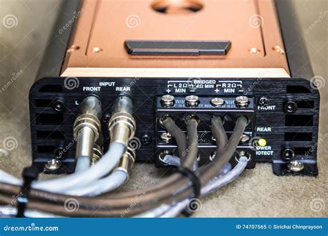 Installing a 4 Channel Amplifier in a Car Stock Image - Image of ...