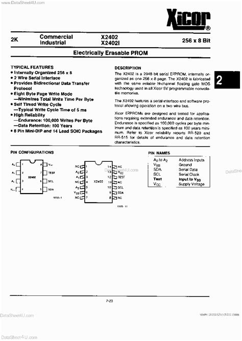 X2402_2745383.PDF Datasheet Download --- IC-ON-LINE