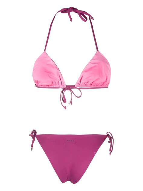 Fisico Reversible Triangle Bikini Purple Farfetch Uk