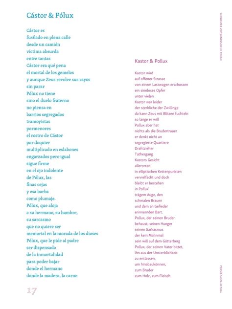 Poemas En Espa Ol Alem N Franc S Italiano Y Romanche Para Unir A Suiza Con Am Rica Latina