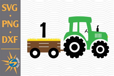 1st Birthday Tractor SVG PNG DXF Digital Files Include By