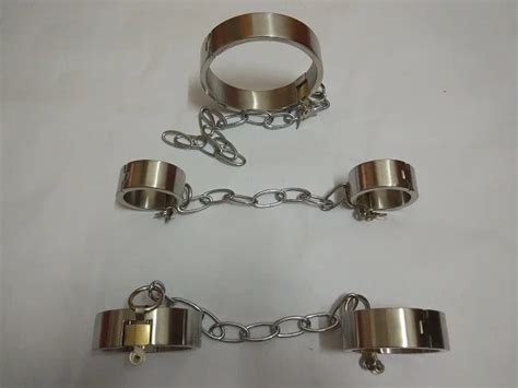 Sex Tools For Sale Pcs Set Metal Sex Adult Collar Legcuffs Handcuffs